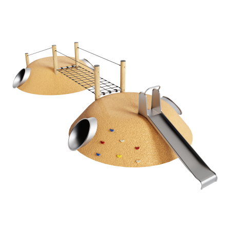Холм с тоннелями, сеткой, горкой и зацепами ELMAF 314950