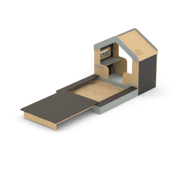 Игровой домик Romana 057.91.00 (бежевый/серый) (бетонирование)