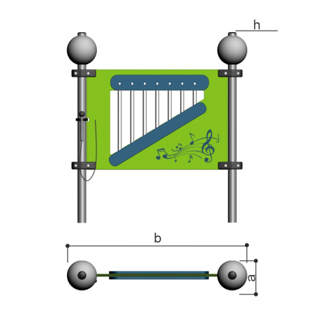 Металлофон вертикальный Romana 057.98.00 в Ставрополе ВИНКО