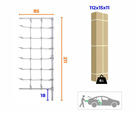 Dop7 Комплект с канатным лазом пристенный ROMANA в Ставрополе ВИНКО