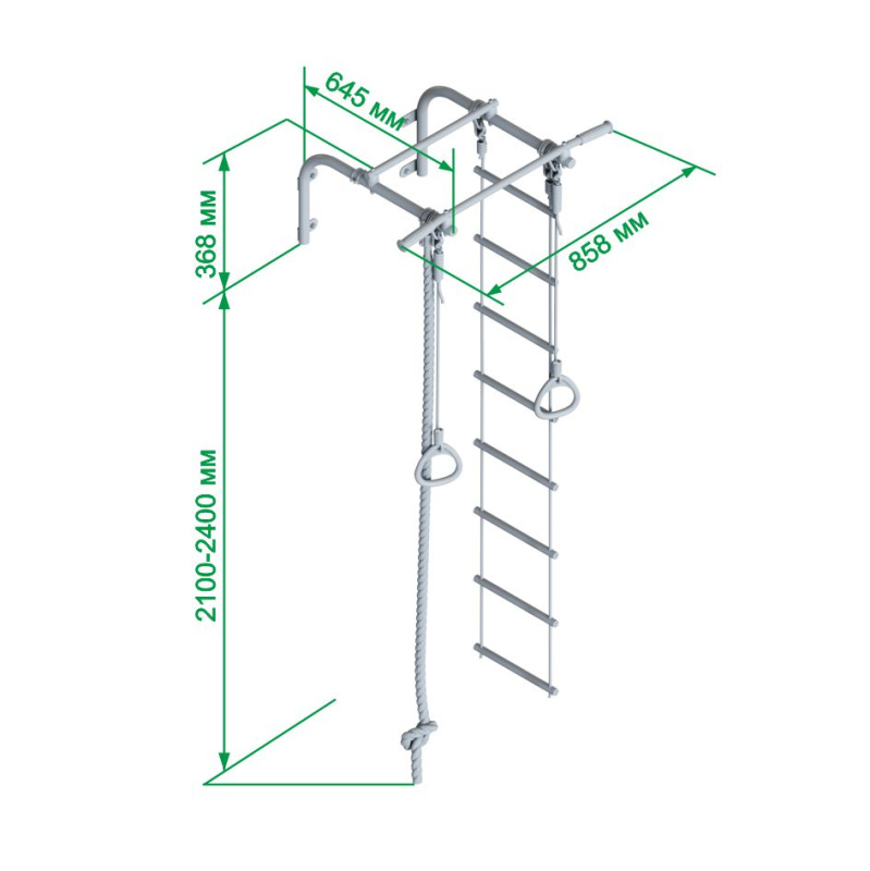 Турник настенный с навесным оборудованием ROMANA T1 в Ставрополе ВИНКО