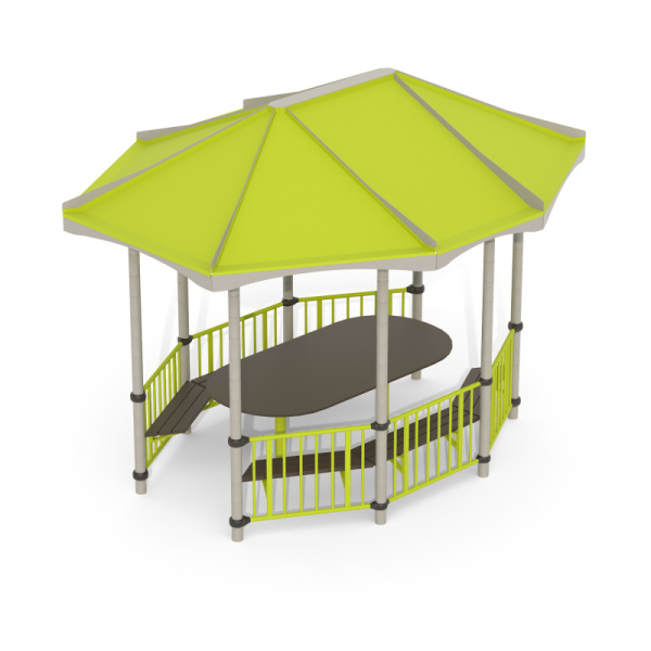 Беседка со столом Романа 301.02.00 (зеленый/серый) (анкерное)