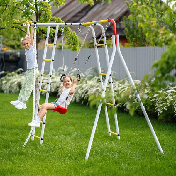 Детский спортивный комплекс для дачи ROMANA Лесная поляна - 3 NEW - Распродажа!