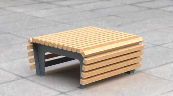 Скамья малая брус сосны СЗ-239.00.01